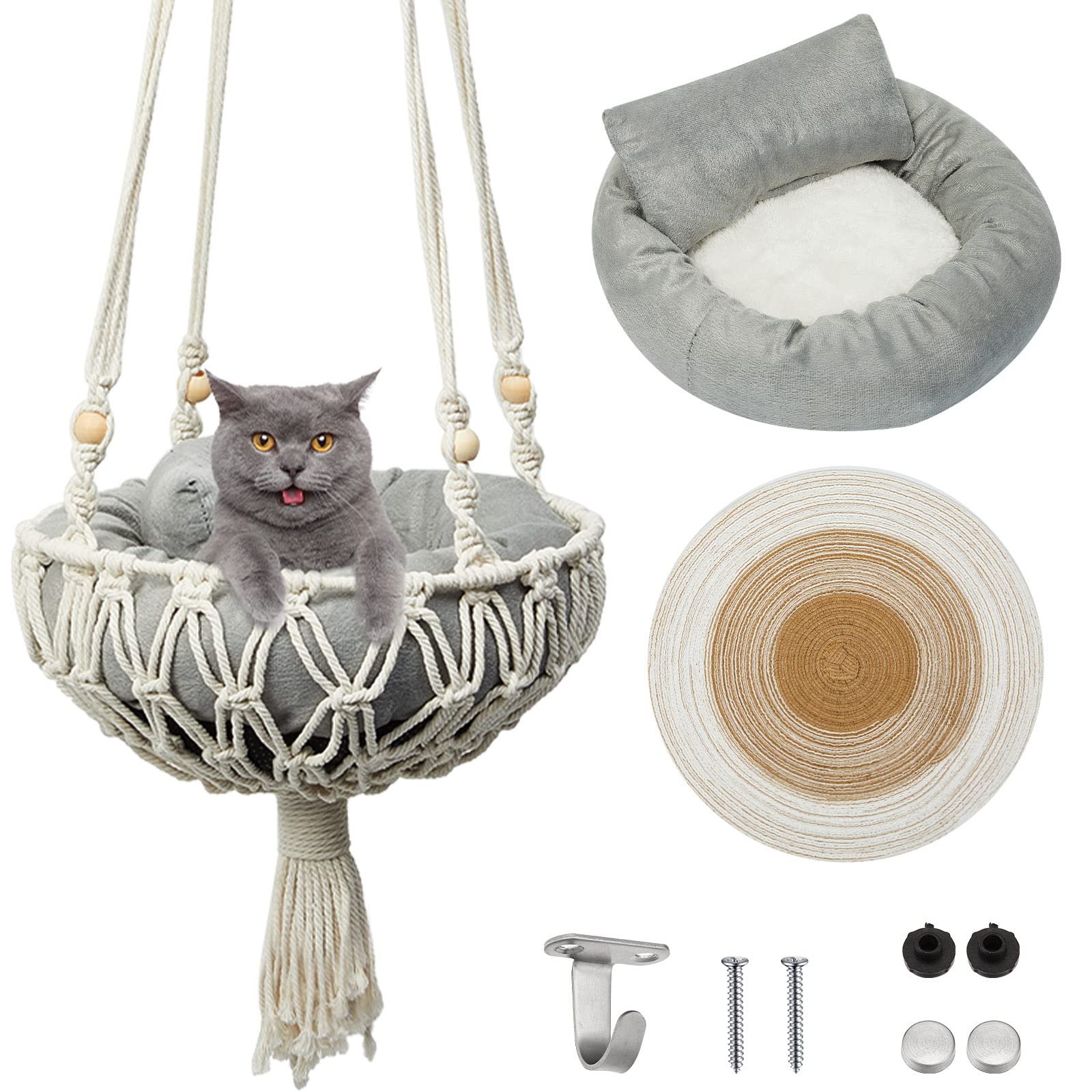 Macrame Hanging Cat Bed